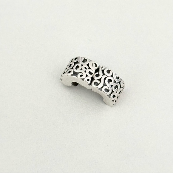 Pandora S Swirl Filigree Sterling Silver Retired Clip Bead Charm - Picture 6 of 7